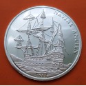 CONGO 500 FRANCOS 1991 BARCO NAVIRE ANCIEN GALEON ESPAÑOL KM.5 MONEDA PLATA PROOF cápsula