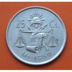 MEXICO 25 CENTAVOS 1950 BALANZA KM.433 MONEDA DE PLATA MBC+ Mejico Mexiko silver coin ESTADOS UNIDOS MEXICANOS