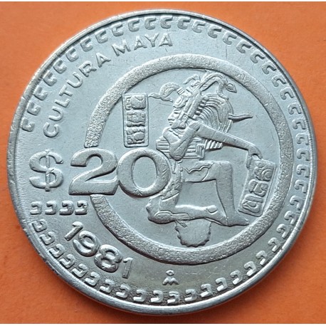 .MEXICO 10 PESOS 1976/1981 ERROR ACUÑACION OFF CENTER COIN SC