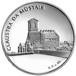 SUIZA 20 FRANCOS 2001 ABADÍA DE SAN JUAN KM.93 MONEDA DE PLATA SC Switzerland silver CLAUSTRA MUSTAIR