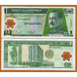 GUATEMALA 1 QUETZAL 2006 GENERAL ORELLANA Pick 109 BILLETE DE PLASTICO / POLIMERO SC Polymer UNC BANKNOTE