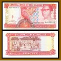 GAMBIA 5 DALASIS 1991 SIR DAWDA KAIRABA, PAJARO y REBAÑO DE VACAS Pick 12A BILLETE SC Africa UNC BANKNOTE