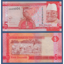 GAMBIA 5 DALASIS 2015 PRESIDENTE, PAJARO y REBAÑO DE VACAS Pick 31R BILLETE SC Africa UNC BANKNOTE