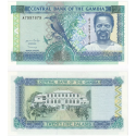 GAMBIA 25 DALASIS 1996 PAJARO, NATIVO y PALACIO Pick 18A BILLETE SC Africa UNC BANKNOTE