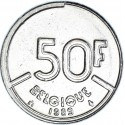 BELGICA 50 FRANCOS 1989 REY BALDUÍNO I KM.169 MONEDA DE NICKEL SC-