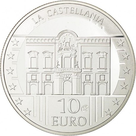 MALTA 10 EUROS 2009 LA CASTELLANIA PALACIO KM.122 MONEDA DE PLATA PROOF CÁPSULA + CERTIFICADO