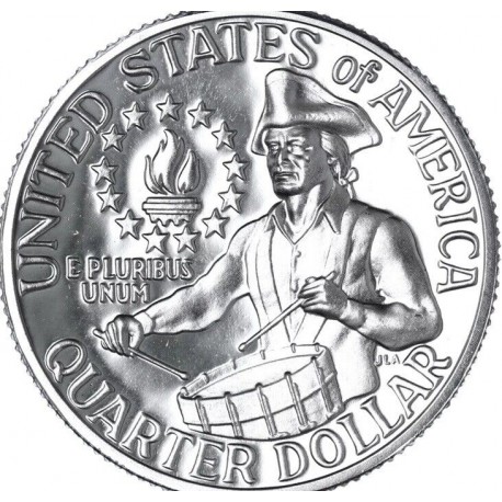 ESTADOS UNIDOS 1/4 DOLAR 1976 1776 S WASHINGTON SC PLATA SILVER