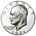 ESTADOS UNIDOS 1 DOLAR 1971 S PRESIDENTE EISENHOWER KM.203A MONEDA DE PLATA @PROOF - ESTUCHE@ USA Silver Dollar