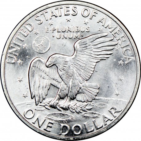 ESTADOS UNIDOS 1 DOLAR 1971 S PRESIDENTE EISENHOWER KM.203A MONEDA DE PLATA SC USA Silver Dollar UNC