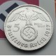 ALEMANIA 5 MARCOS ESVASTICA NAZI 1937 E PLATA III REICH EBC 1