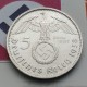 ALEMANIA 5 MARCOS ESVASTICA NAZI 1938 A PLATA III REICH NAZI 1