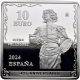 . ESPAÑA 10 EUROS 2015 PLATA 70 AÑOS DE PAZ REY FELIPE VI FNMT