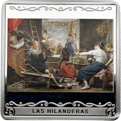 . 1 aaaaacoin @19/NOV. Envío@ VELAZQUEZ x ESPAÑA 10 EUROS 2024 LAS HILANDERAS PLATA PROOF 1 ONZA MONEDA A COLORES ESTUCHE FNMT