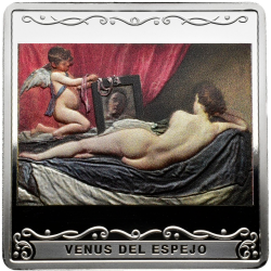 . 1 aaaaacoin @19/NOV. Envío@ VELAZQUEZ x ESPAÑA 10 EUROS 2024 VENUS DEL ESPEJO PLATA PROOF 1 ONZA MONEDA a COLORES ESTUCHE FNMT