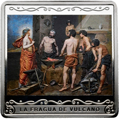 . 1 aaaaacoin ESPAÑA 10 EUROS 2024 VELAZQUEZ - LA FRAGUA DE VULCANO MONEDA DE PLATA COLORES ESTUCHE FNMT ONZA