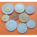 9 monedas x LITUANIA 1 CENTAS y 2+5 CENTAI y 10+20+50 CENTU y 1 LITAS y 2+5 LITAI 1991 a 2008 Latvia Pre-Euro coins