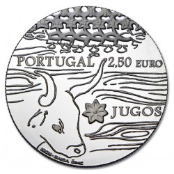 2,50€ EUROS 2014 PORTUGAL TOROS JUGOS NICKEL SIN CIRCULAR