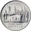 ALEMANIA 10 EUROS 2015 Ceca F VISTA DE LA CIUDAD DE LEIPZIG AGUILA EN ESCUDO MONEDA DE NICKEL