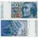 @VER FIRMAS@ SUIZA 20 FRANCOS 1981 HORACE BENEDICT Serie 81V Pick 55C BILLETE SC Switzerland 20 Francs UNC BANKNOTE