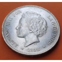 @MUY BONITA@ ESPAÑA 5 PESETAS 1892 * 18 92 PGM REY ALFONSO XIII tipo "RIZOS" KM.700 MONEDA DE PLATA (DURO) Spain silver R/4