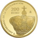 . 1 aaaaacoin @27/NOV. Envío@ X ANIVERSARIO S.M. REY FELIPE VI x ESPAÑA 200 EUROS 2024 CORONA REAL MONEDA DE ORO ESTUCHE FNMT