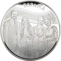 . 1 aaaaacoin @1ª MONEDA CON LA INFANTA SOFÍA@ X ANIVERSARIO S.M. REY FELIPE VI España 50 EUROS 2024 FAMILIA REAL PLATA