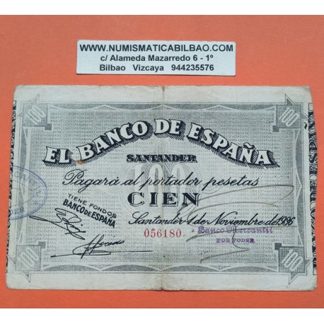 . SANTANDER 50 PESETAS 1936 BANCO SANTANDER 012238