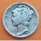 USA 10 CENTS DIME 1944 D MERCURY SILVER VF