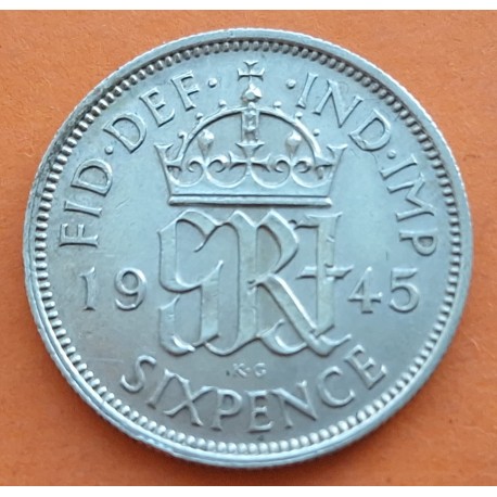 INGLATERRA 3 PENIQUES 1912 JORGE V PLATA SC- Silver Pence UK