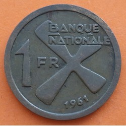 KATANGA 1 FRANCO 1961 CRUZ KM*1 BRONCE SC