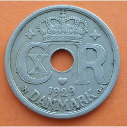 DINAMARCA 25 ORE 1945 KM*823.2 ESCUDO ZINC III REICH NAZI WWII