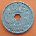 DINAMARCA 25 ORE 1929 LETRAS N.GJ. LETRAS REALES Rey CHRISTIAN X KM.823 MONEDA DE NICKEL MBC Denmark