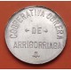 ARRIGORRIAGA 2 PESETAS 1938 aprox. FICHA DE COOPERATIVA OBRERA MONEDA DE ALUMINIO SC- GUERRA CIVIL EUSKADI VIZCAYA