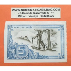 BILBAO 5 PESETAS 1937 CAJA DE AHORROS VIZCAINA Sin Serie 122275 BILLETE EBC- EUZKADI Pick S.561 España