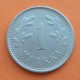 FINLANDIA 1 MARKKAA 1921 S LEON RAMPANTE y ESCUDO KM.27 MONEDA DE NICKEL MBC Finnland 1 Markka