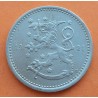 FINLANDIA 1 MARKKAA 1921 S LEON RAMPANTE y ESCUDO KM.27 MONEDA DE NICKEL MBC Finnland 1 Markka