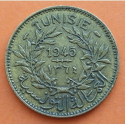 TUNEZ 5 FRANCOS 1954 NICKEL MBC Tunisia Francs