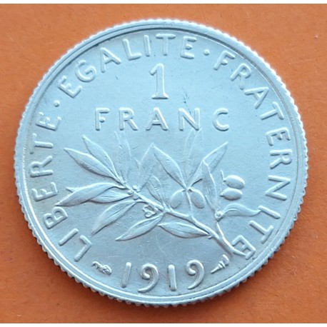 .FRANCIA 1 FRANCO 1915 SEMEUSE PLATA SC SILVER FRANCE