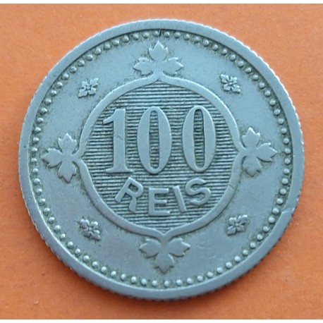 PORTUGAL 100 REIS 1900 REY CARLOS I KM.546 MONEDA DE NICKEL MBC+ @ESCASA@ República Portuguesa