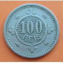 PORTUGAL 100 REIS 1900 REY CARLOS I KM.546 MONEDA DE NICKEL MBC+ @ESCASA@ República Portuguesa