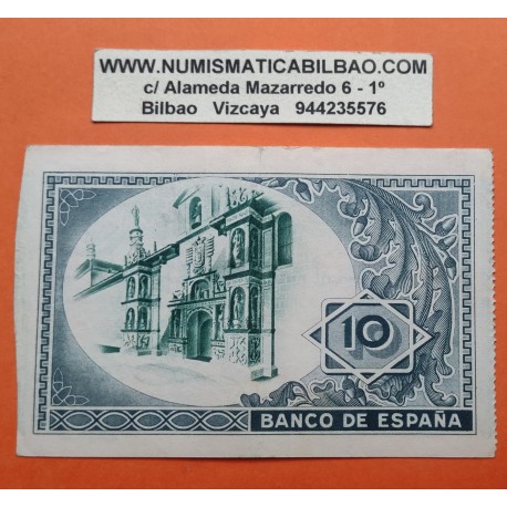 BILBAO 10 PESETAS 1937 BANCO DE BILBAO 107558 @RARO@ BILLETE de EUZKADI Pick S.562 España