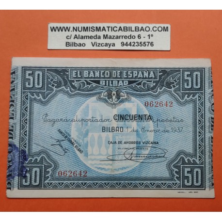 1937 EUSKADI 5 PESETAS CAJA AHORROS MONTE PIEDAD 009849 @RARO@