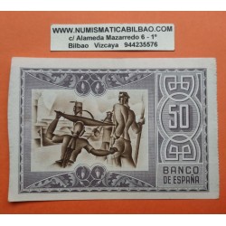 BILBAO 50 PESETAS 1937 BANCO DE VIZCAYA Sin Serie 053607 BILLETE de EUZKADI Pick S.564 España