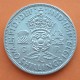 INGLATERRA 2 SHILLINGS 1939 JORGE VI y FLOR KM.855 MONEDA DE PLATA MBC+ Great Britain United Kingdom WWII