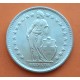 SUIZA 2 FRANCOS 1960 B GUILLERMO TELL y ESCUDO KM.25 MONEDA DE PLATA SC- Switzerland 2 Francs silver coin