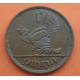 IRLANDA 1 PENIQUE 1946 GALLINA y POLLUELOS KM.11 MONEDA DE BRONCE MBC Ireland Eire 1 Penny