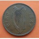 IRLANDA 1 PENIQUE 1946 GALLINA y POLLUELOS KM.11 MONEDA DE BRONCE MBC Ireland Eire 1 Penny