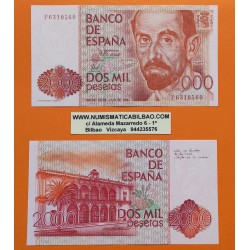 ESPAÑA 2000 PESETAS 1980 JUAN RAMON JIMENEZ Serie P Pick 159 BILLETE SIN CIRCULAR SC Spain UNC BANKNOTE