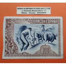 BILBAO 100 PESETAS 1937 BANCO DE VIZCAYA Sin Serie 576191 BILLETE de EUZKADI Pick S.565 España