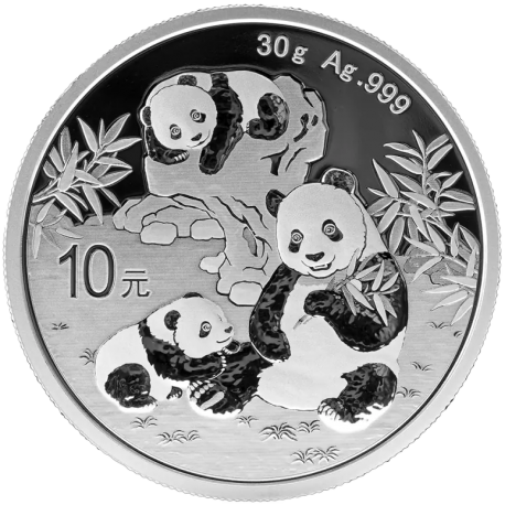 . 1 acoin x CHINA 10 YUAN 2023 OSO PANDA, CRIA y TEMPLO DEL CIELO MONEDA DE PLATA Cápsula ONZA Oz OUNCE SILVER